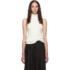 Jacquemus White La Maille Baho Sleeveless Knit Tank Top
